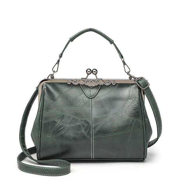 Annmouler Designer Vintage Luxury PU Leather Tote Bag
