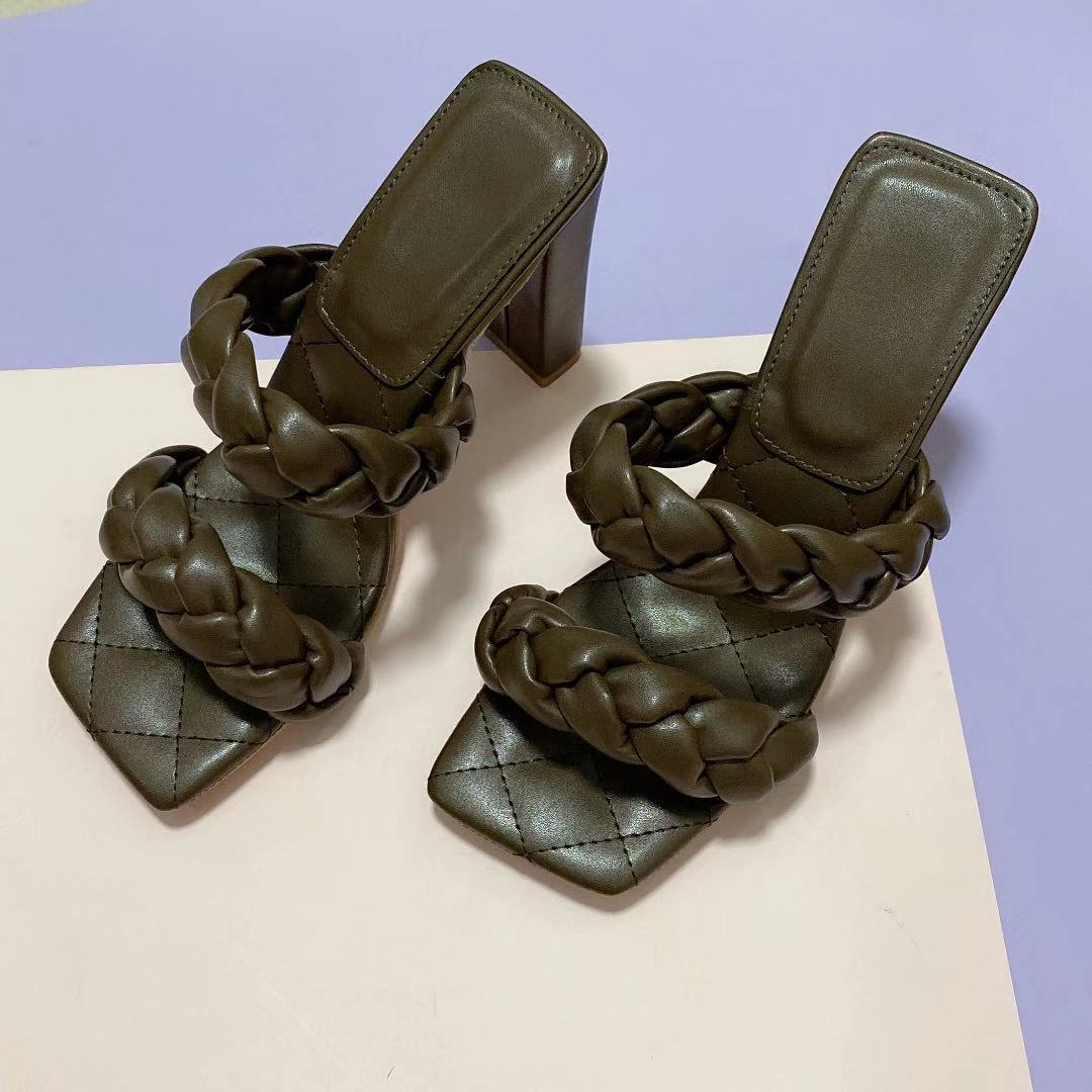 Braided Rope High Heel Sandals for Women