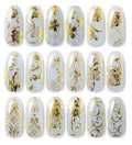 Elegant Metallic 3D Nail Stickers