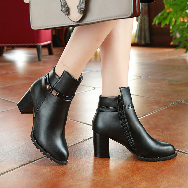 Autumn Elegance British Heel Boots