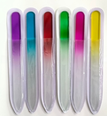 Vibrant Spectrum Glass Nail Files Set
