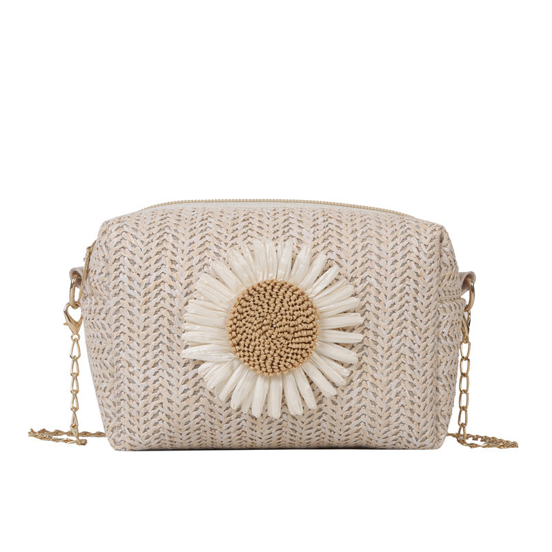 Floral Woven Beach Bag 2023 Fashion Crossbody Bag