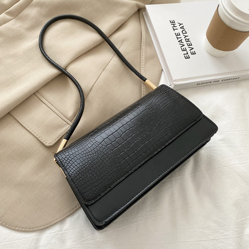 Elegant Crocodile-Patterned Retro Bag