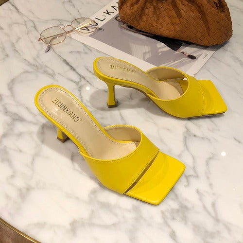 Elegant Square Toe Stilettos