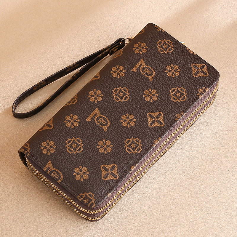 Fashionable Women's Long Wallet with Double Zipper (2023)