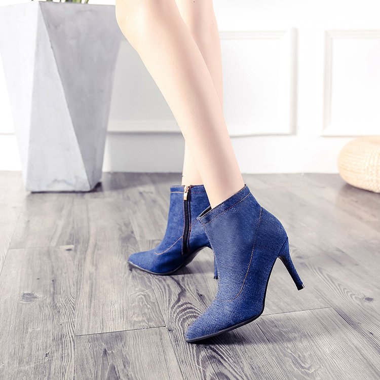 Chic Denim Ankle Booties