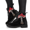 3D Tuya Mushroom Pattern Lace-up Martin Boots