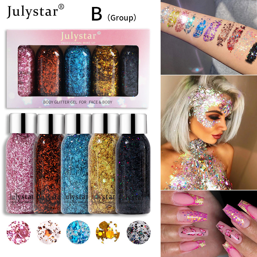 Deluxe Blue Glitter Eyeshadow Ensemble