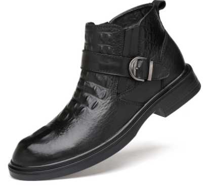 Elegant Cowhide Business Boots