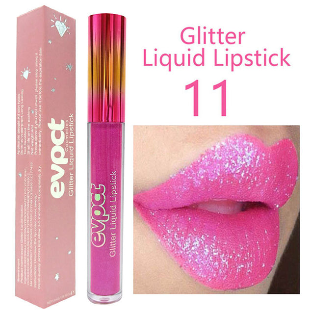 Elegant 15-Shade Glitter Lipstick Ensemble