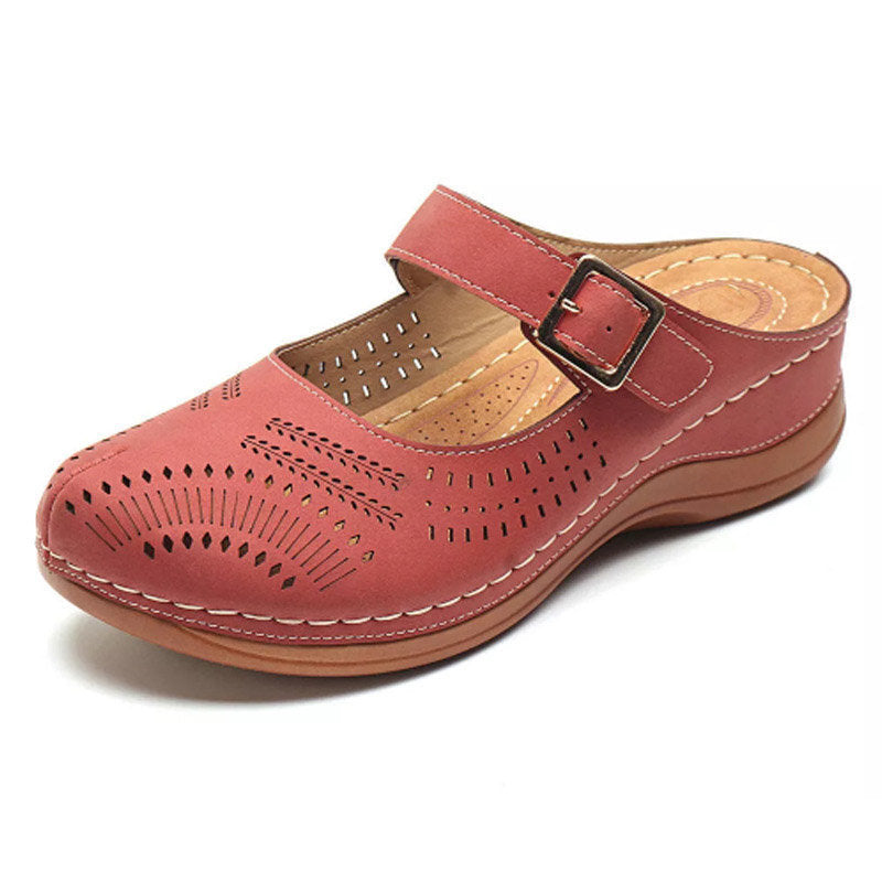 Elegant Closed-Toe Wedge Sandals
