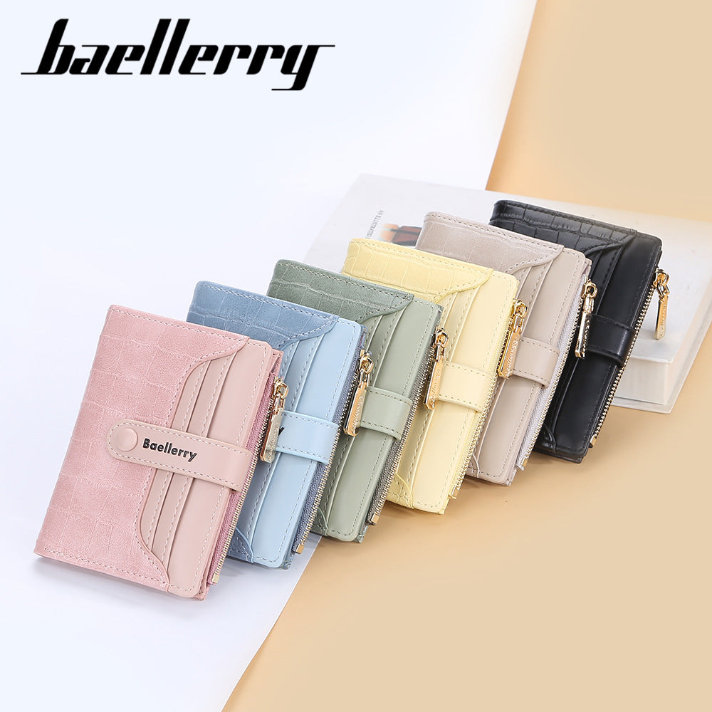 Top Quality Women's Short Wallet with Zipper Closure