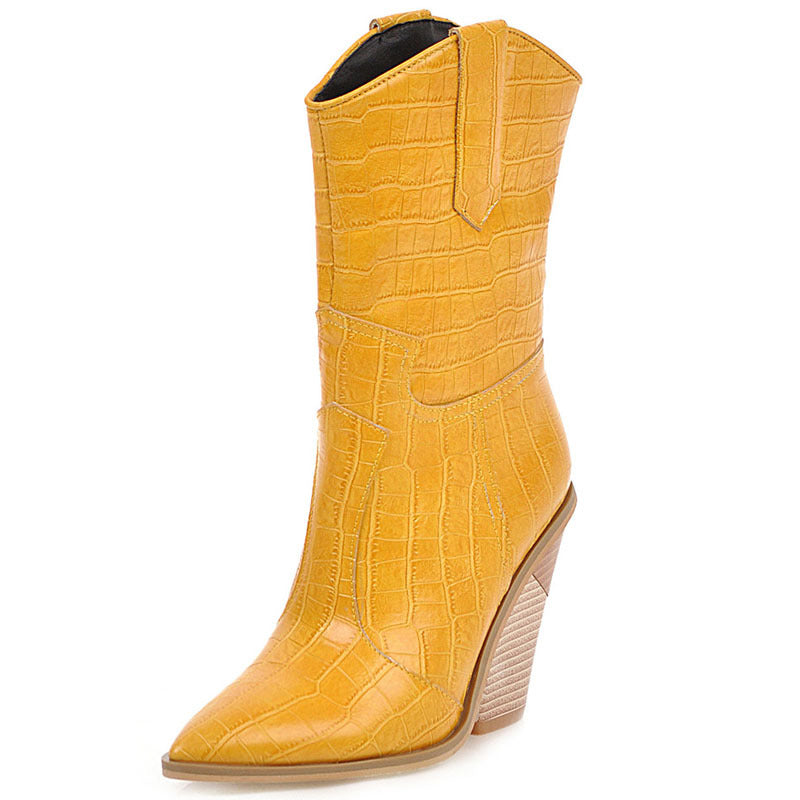 Elegant Slope Heel Boots
