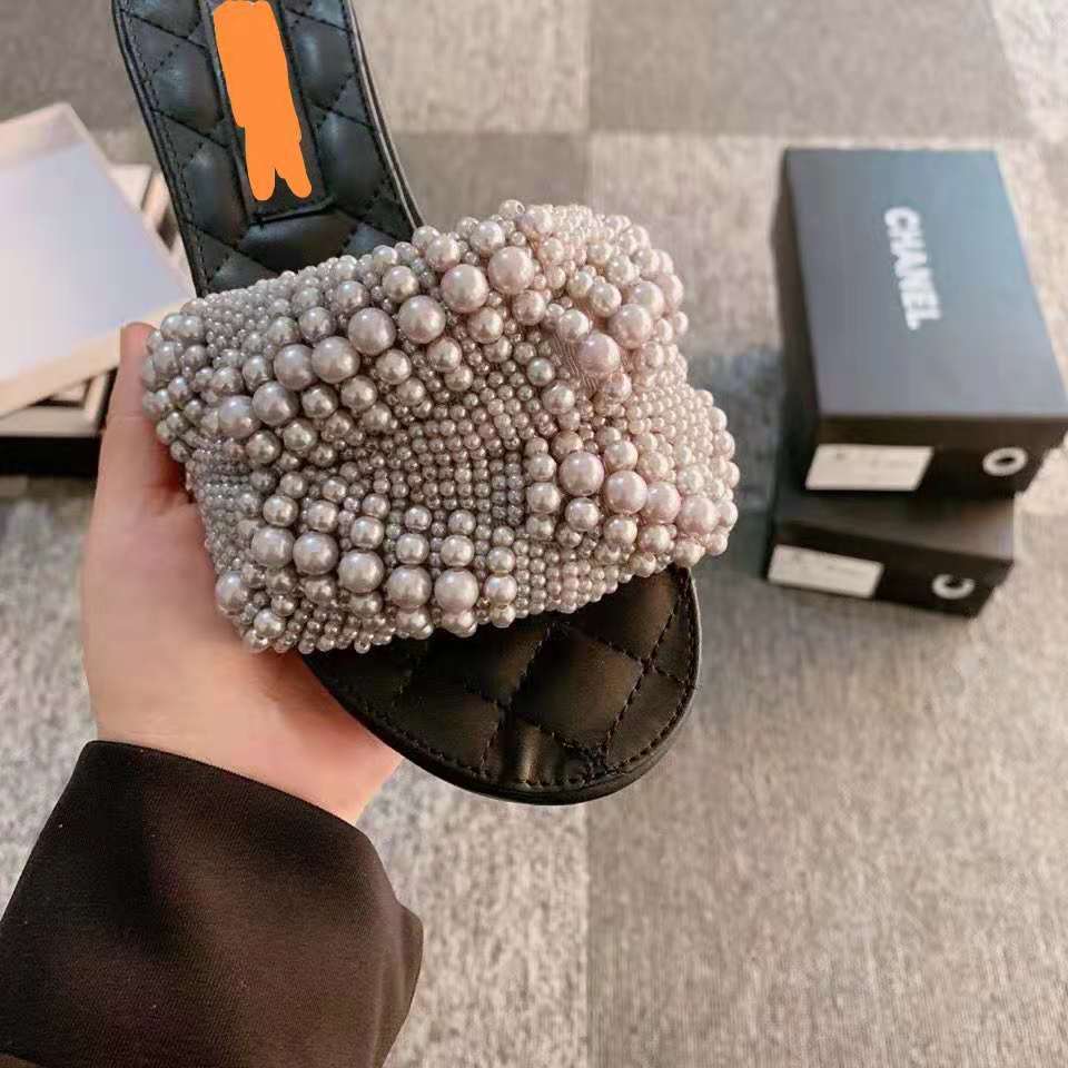 Leather Pearl Women Sandals