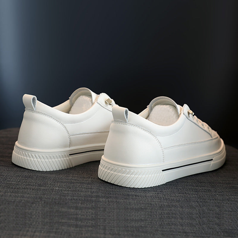 2024 New Women's Genuine Leather White Sneakers