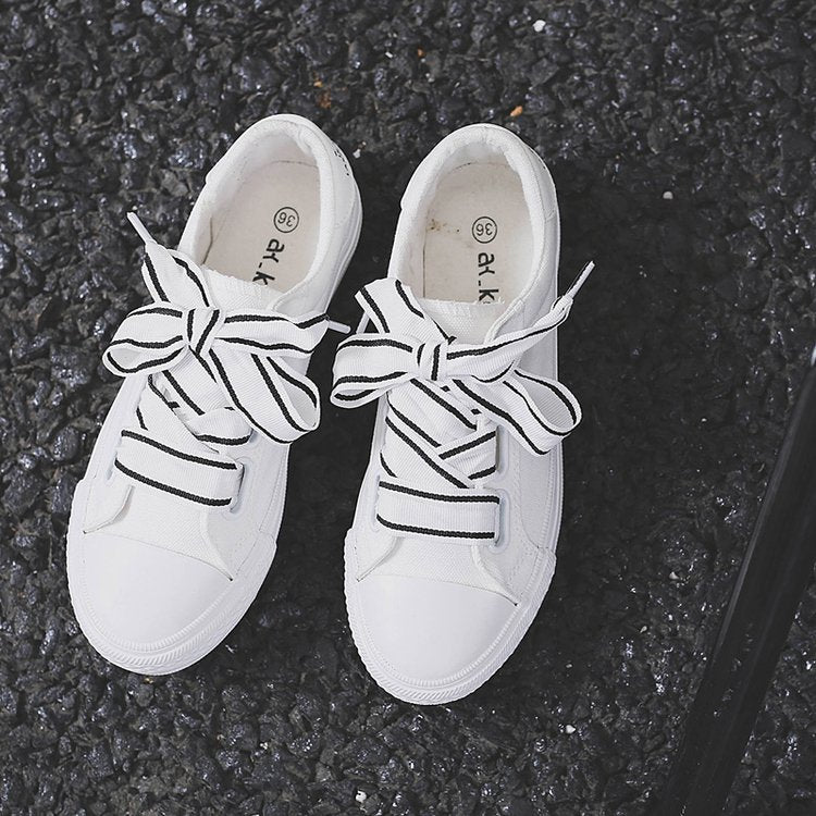 Korean Style Spring Ribbon Flat Shoes (Versatile Design)