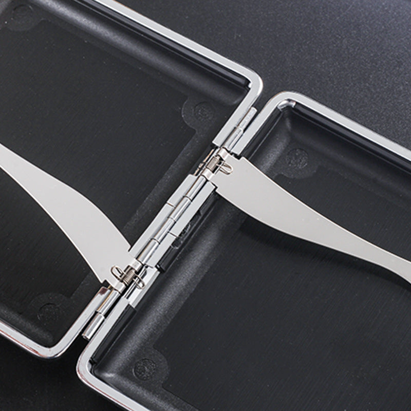 Elegant Grid Metal Cigarette Holder