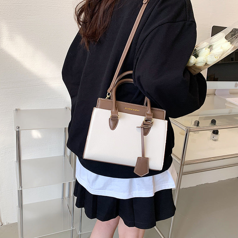 Chic Color Block Shoulder Tote