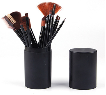Elegant 12-Piece Cosmetic Brush Ensemble