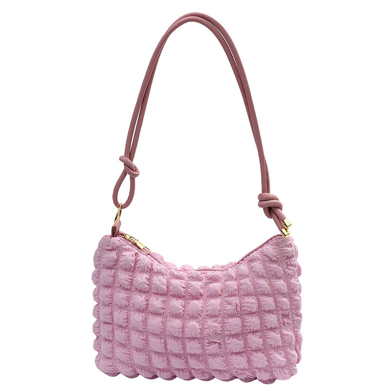 2023 Women's Soft Pleated Bubble Shoulder Bag