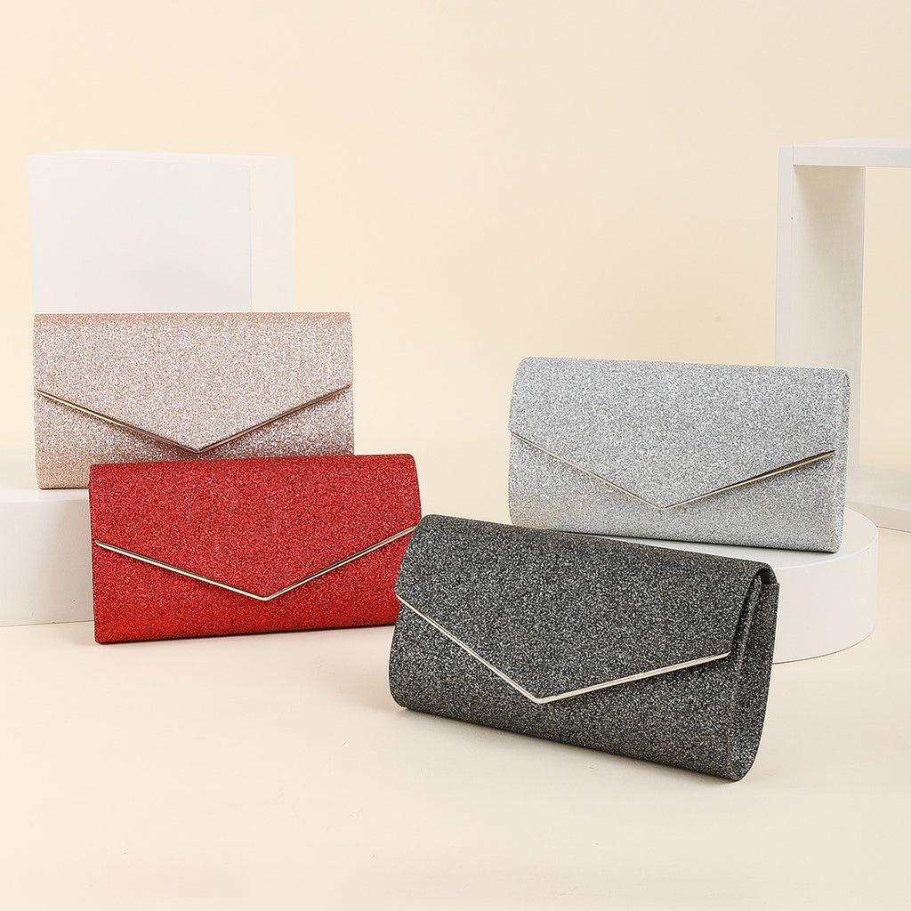 New Cross-Border Evening Clutch Bag with Metal Design