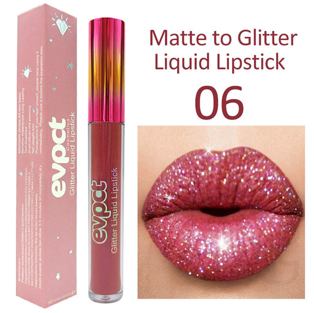 Elegant 15-Shade Glitter Lipstick Ensemble