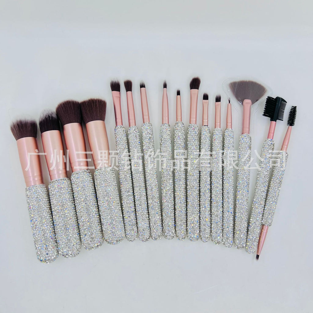 Diamond Makeup Brush Set - 10/12 Pcs Ultra Soft Tools