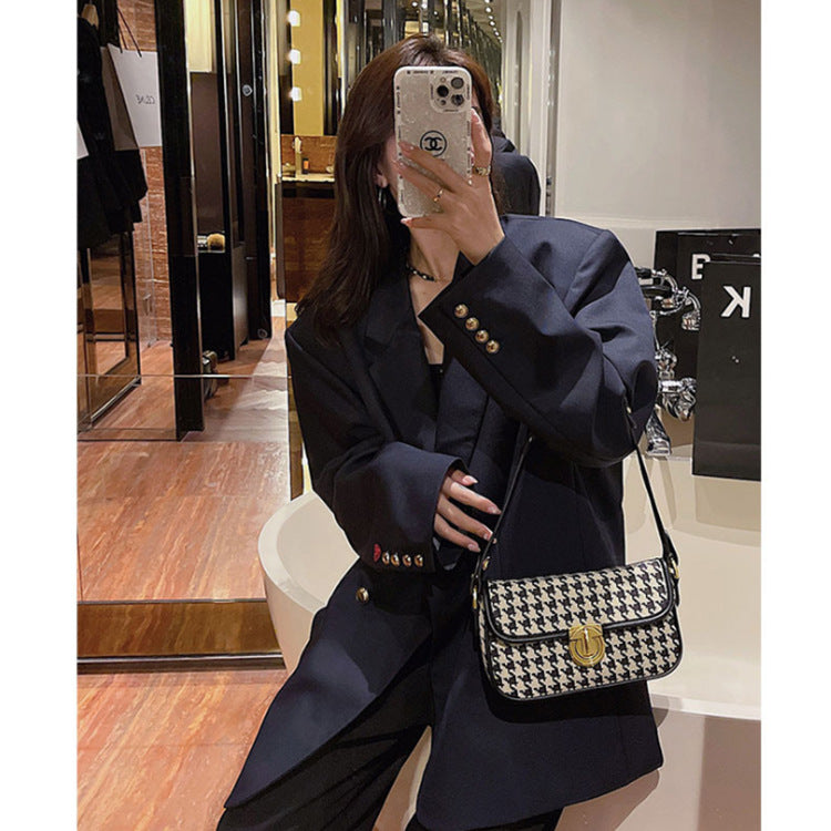 "Guangzhou Wholesale Houndstooth Shoulder Bag for Women"