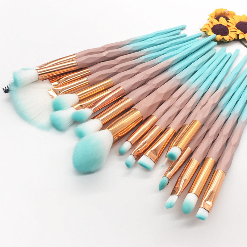 Elegant Diamond 20-Piece Makeup Brush Collection