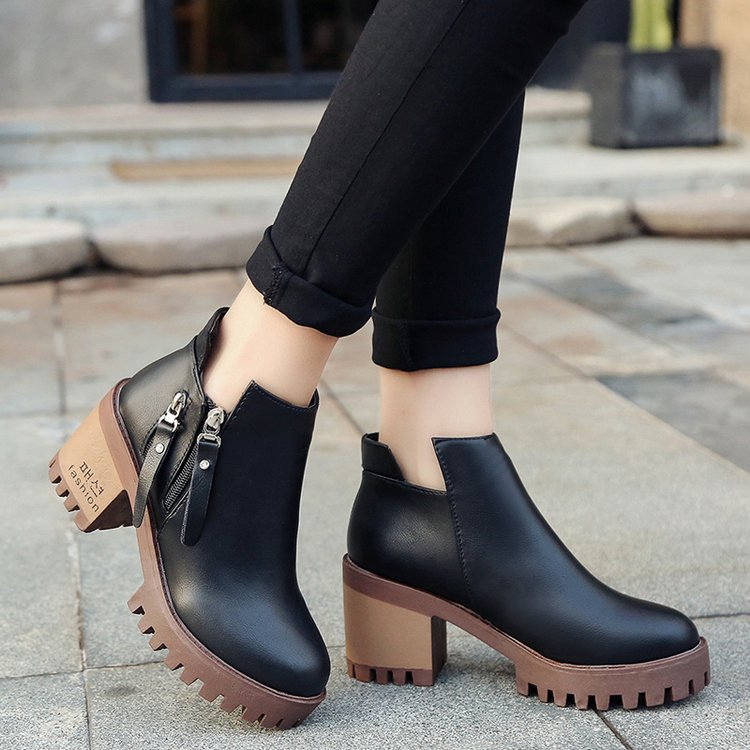 Autumn Elegance Heeled Ankle Boots