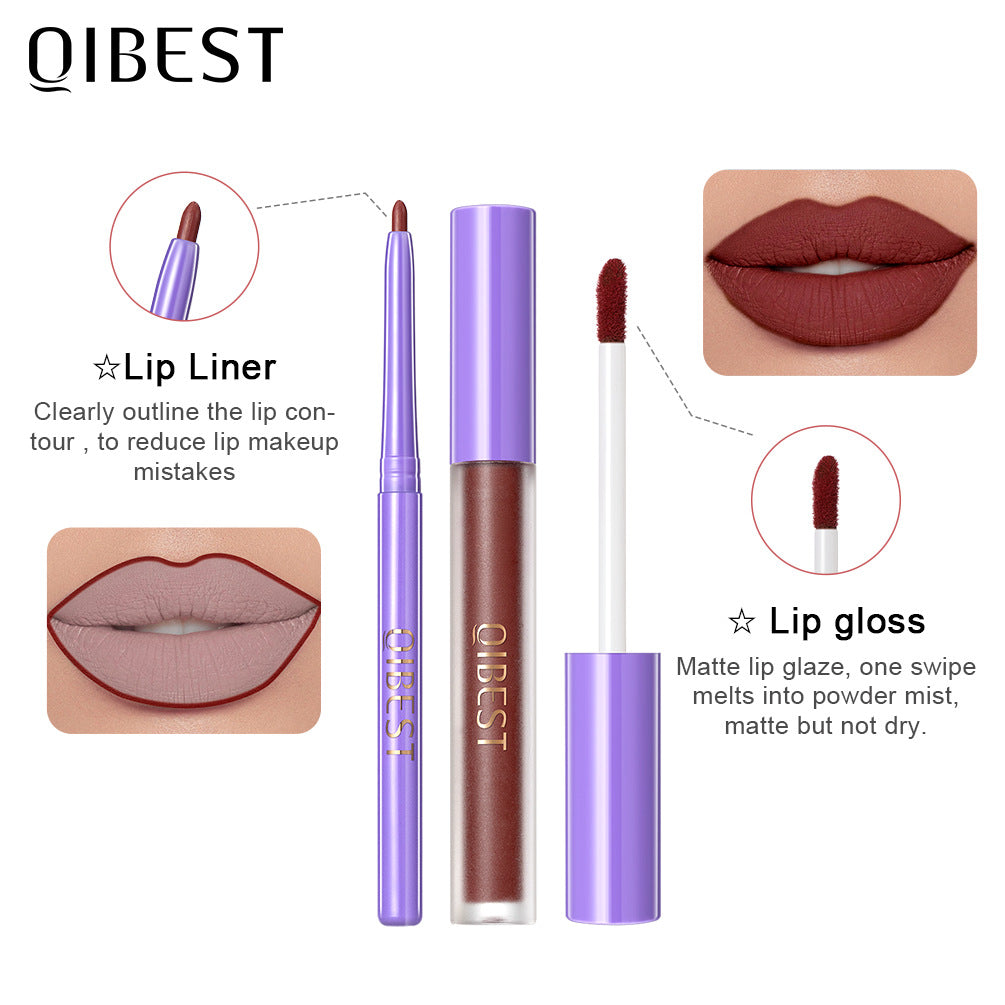 QIBEST Matte Elegance Lip Kit