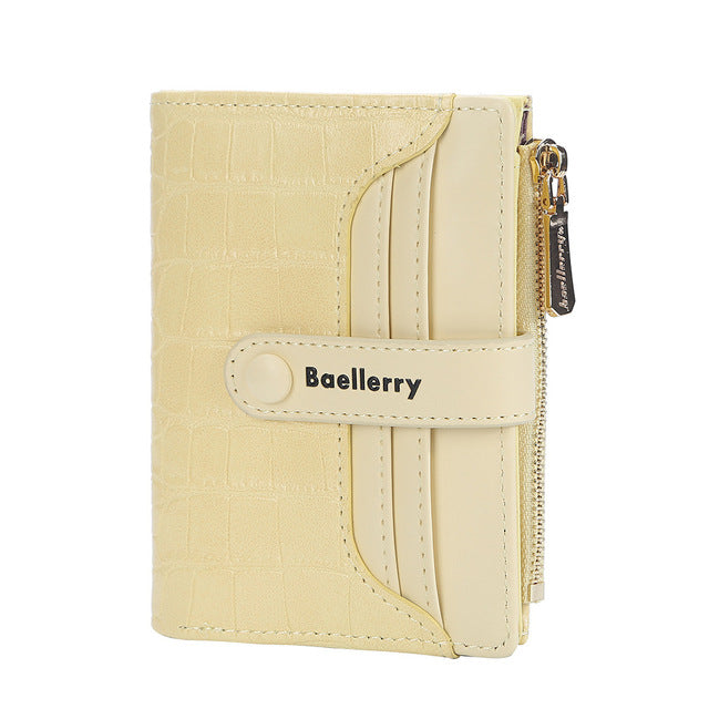 Top Quality Women's Short Wallet with Zipper Closure
