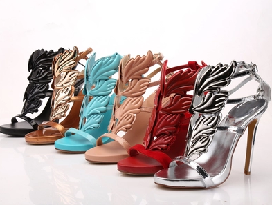 Elegant Leaf Winged Sandals