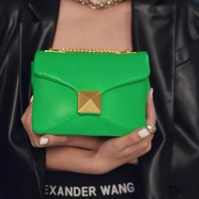 Candy-colored Leather Women's Totes Bag