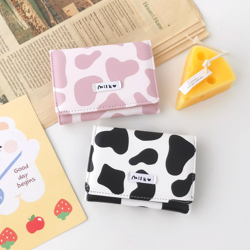 Elegant Cowhide Print Card Wallet