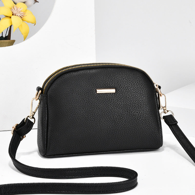 2022 New Women's Litchi Pattern Large Capacity Shoulder Bag