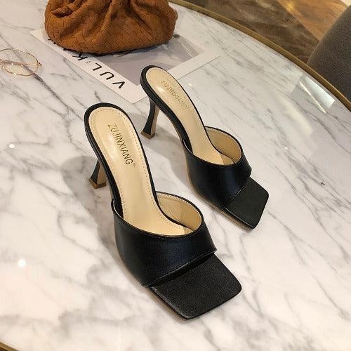 Elegant Square Toe Stilettos