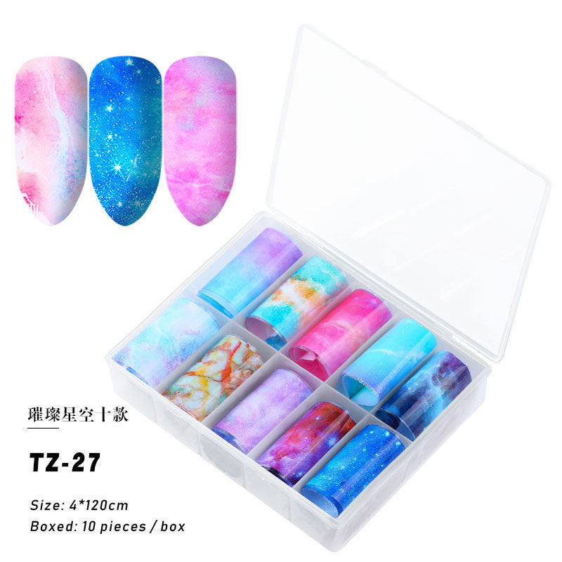 2020 New Nail Art Transfer Stickers - Starry Laser