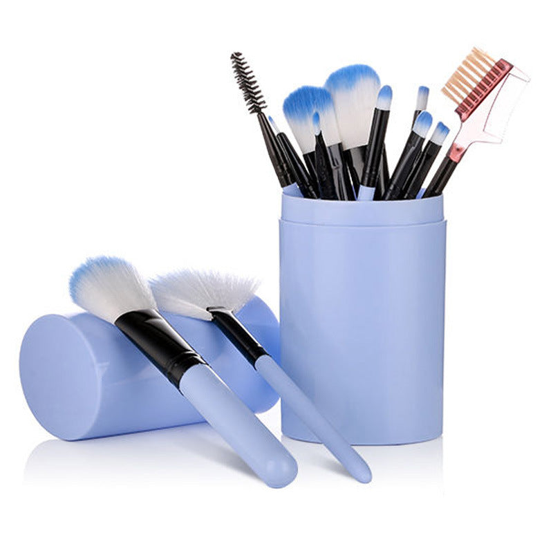 Elegant 12-Piece Cosmetic Brush Ensemble