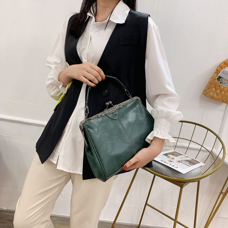 Annmouler Designer Vintage Luxury PU Leather Tote Bag