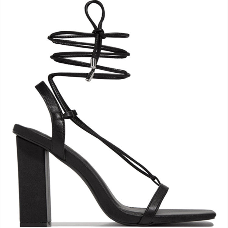 Chic Strap Leather Sandals