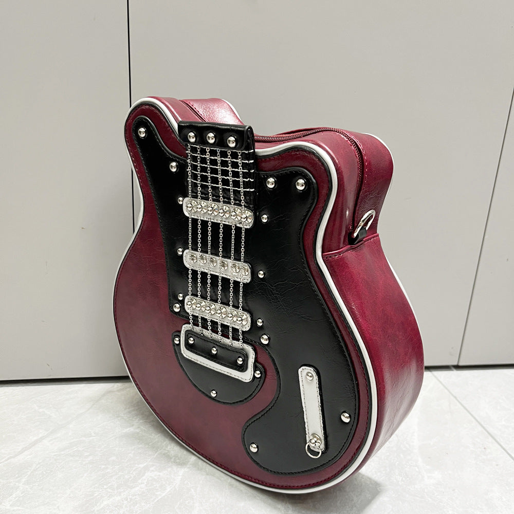 Handcrafted Women's Guitar-Shaped Shoulder Bag