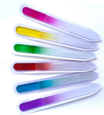 Vibrant Spectrum Glass Nail Files Set