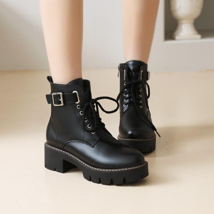 Elegant Belted Martin Boots