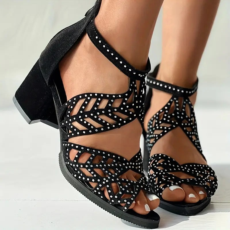 Elegant Fish Mouth Heeled Sandals