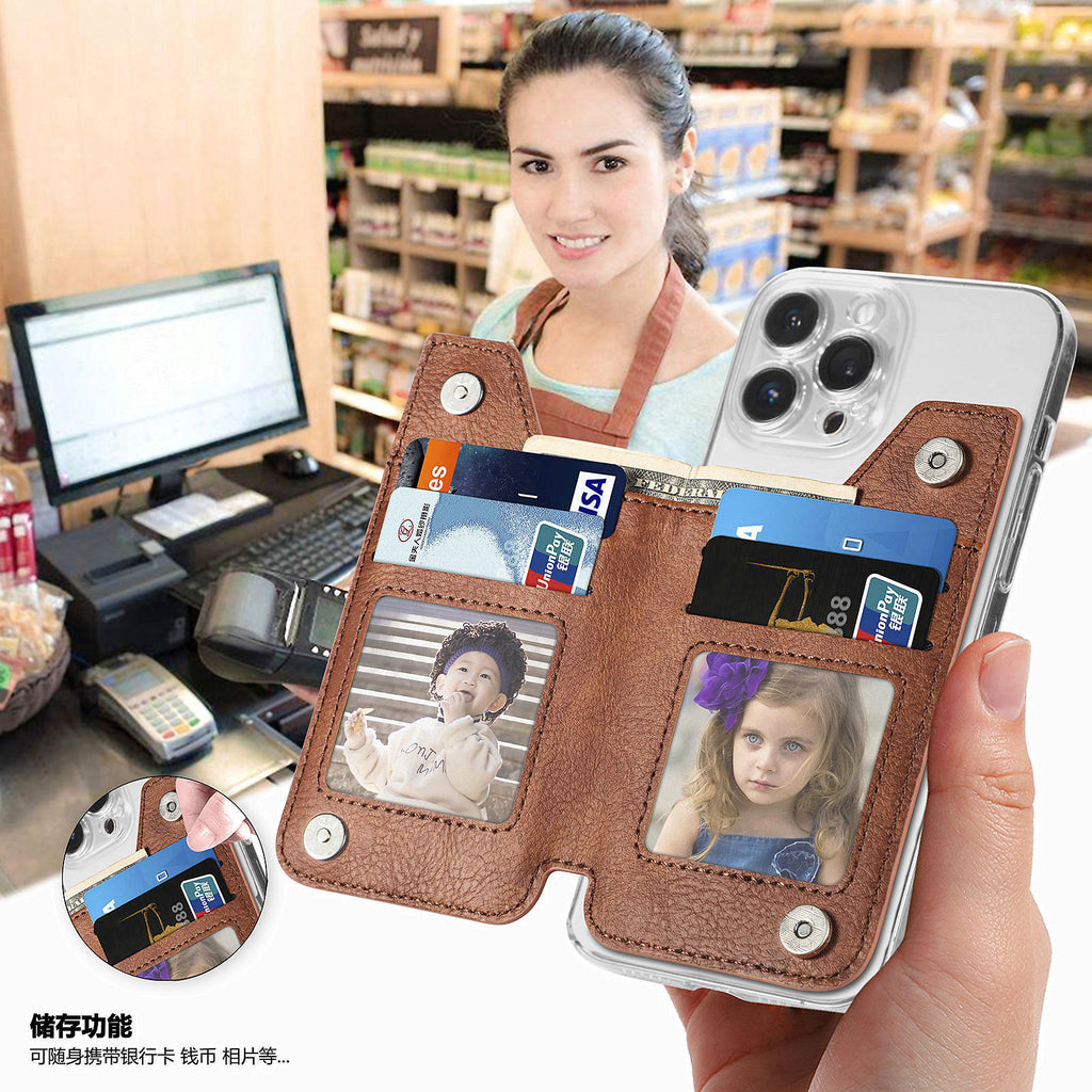 Multi-Functional Phone Card Holder with Zipper and Stand