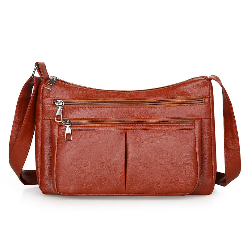 Trendy Korean Style Soft Leather Shoulder Bag for Women