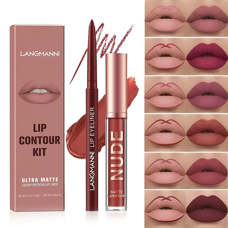 Elegant 6-Color Matte Lip Ensemble