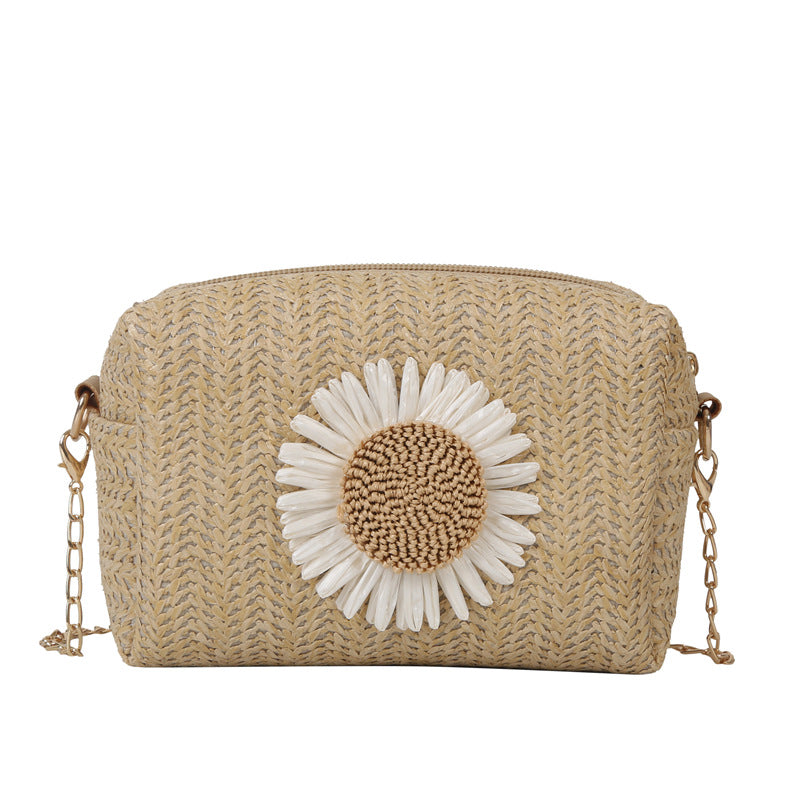 Floral Woven Beach Bag 2023 Fashion Crossbody Bag