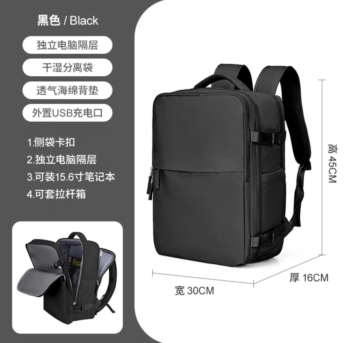 Large Capacity Waterproof Backpack for Moms and Travel